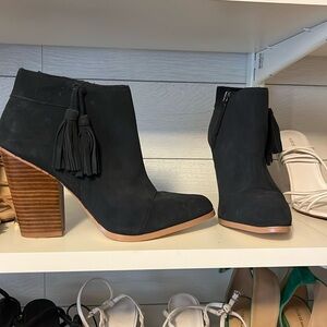 Sole Society Blue Suede Booties